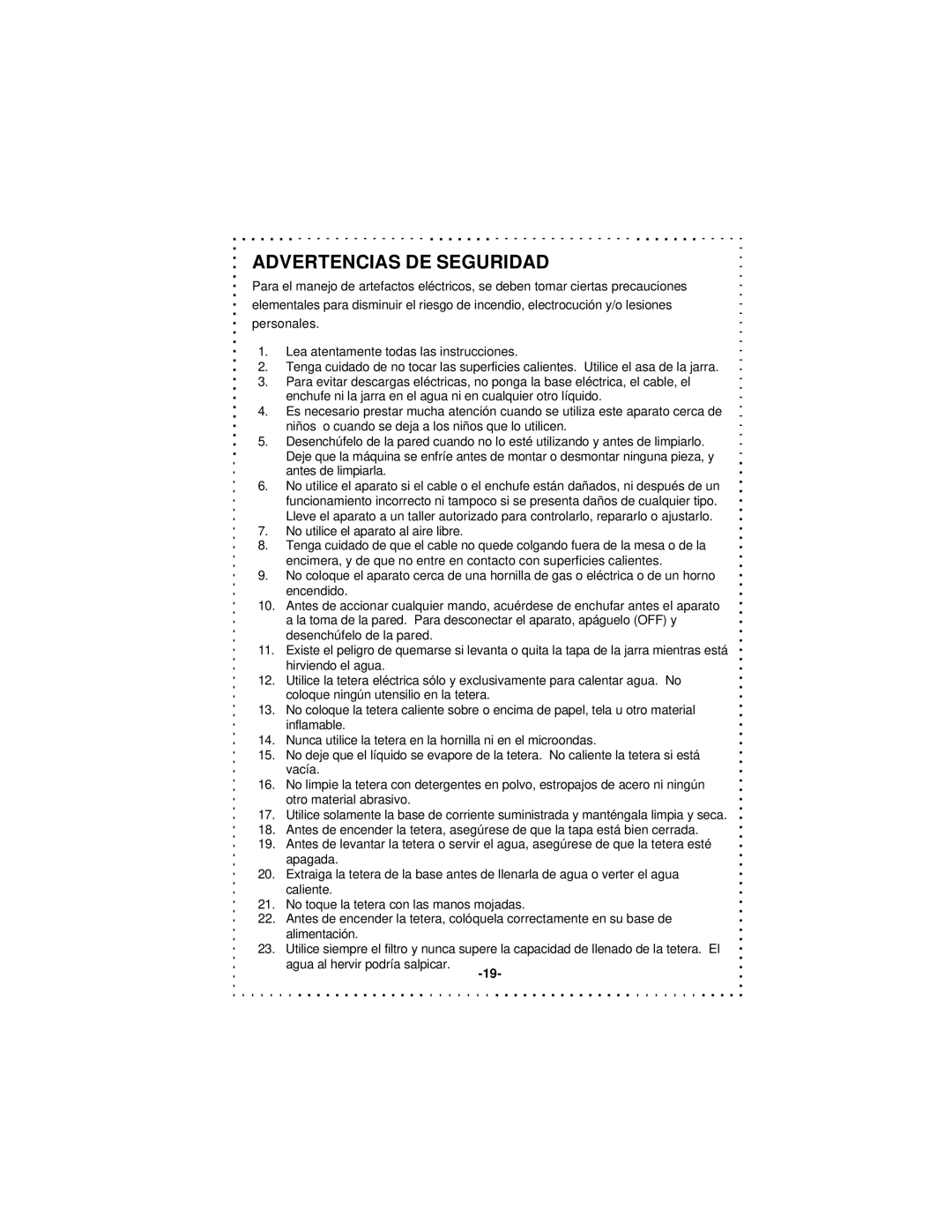 DeLonghi DSJ900 instruction manual Advertencias DE Seguridad 