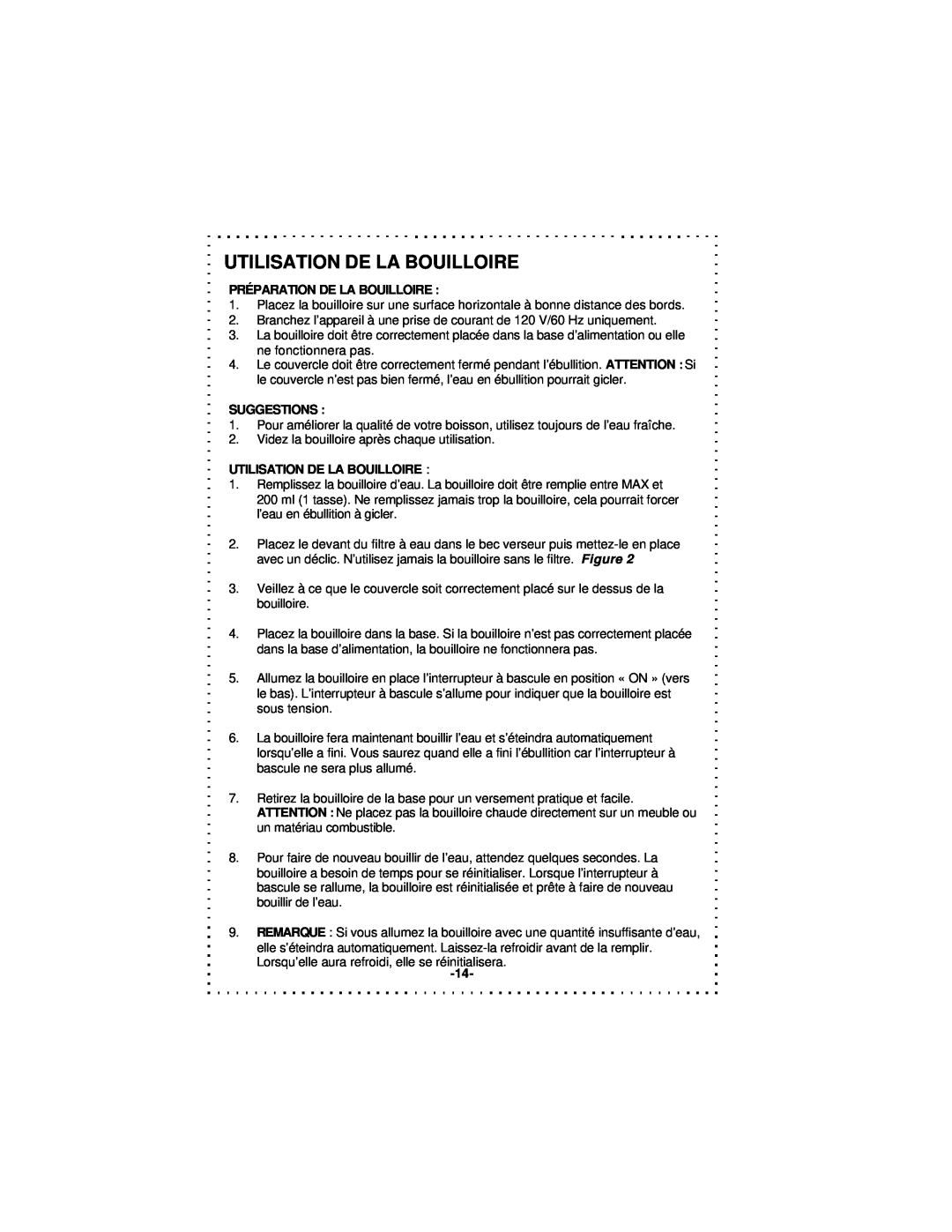 DeLonghi DSJ900 instruction manual Utilisation De La Bouilloire 