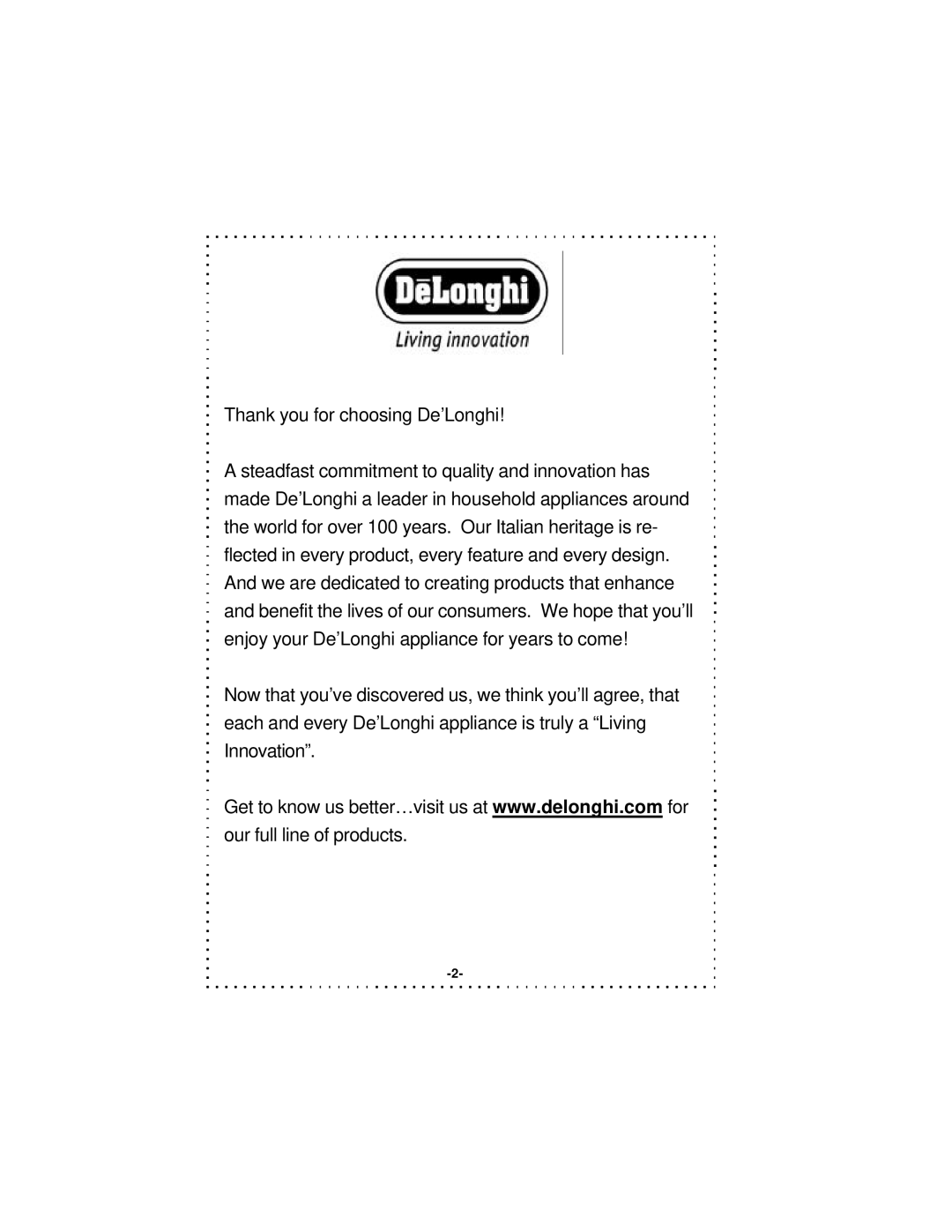 DeLonghi DSM5 - 7 Series instruction manual 