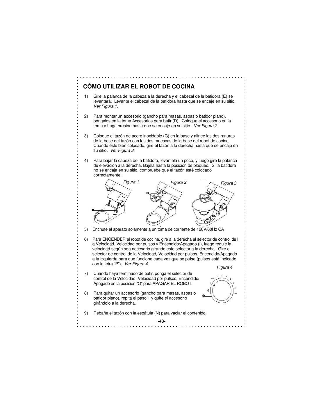 DeLonghi DSM5 - 7 Series instruction manual Cómo Utilizar EL Robot DE Cocina, Figura 