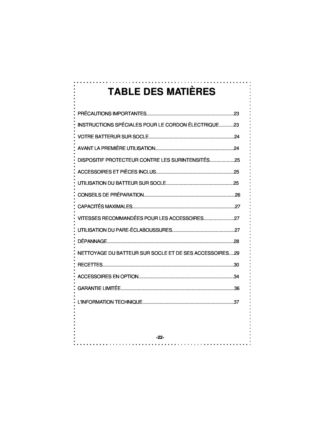 DeLonghi DSM5 - 7 Series instruction manual Table Des Matières 