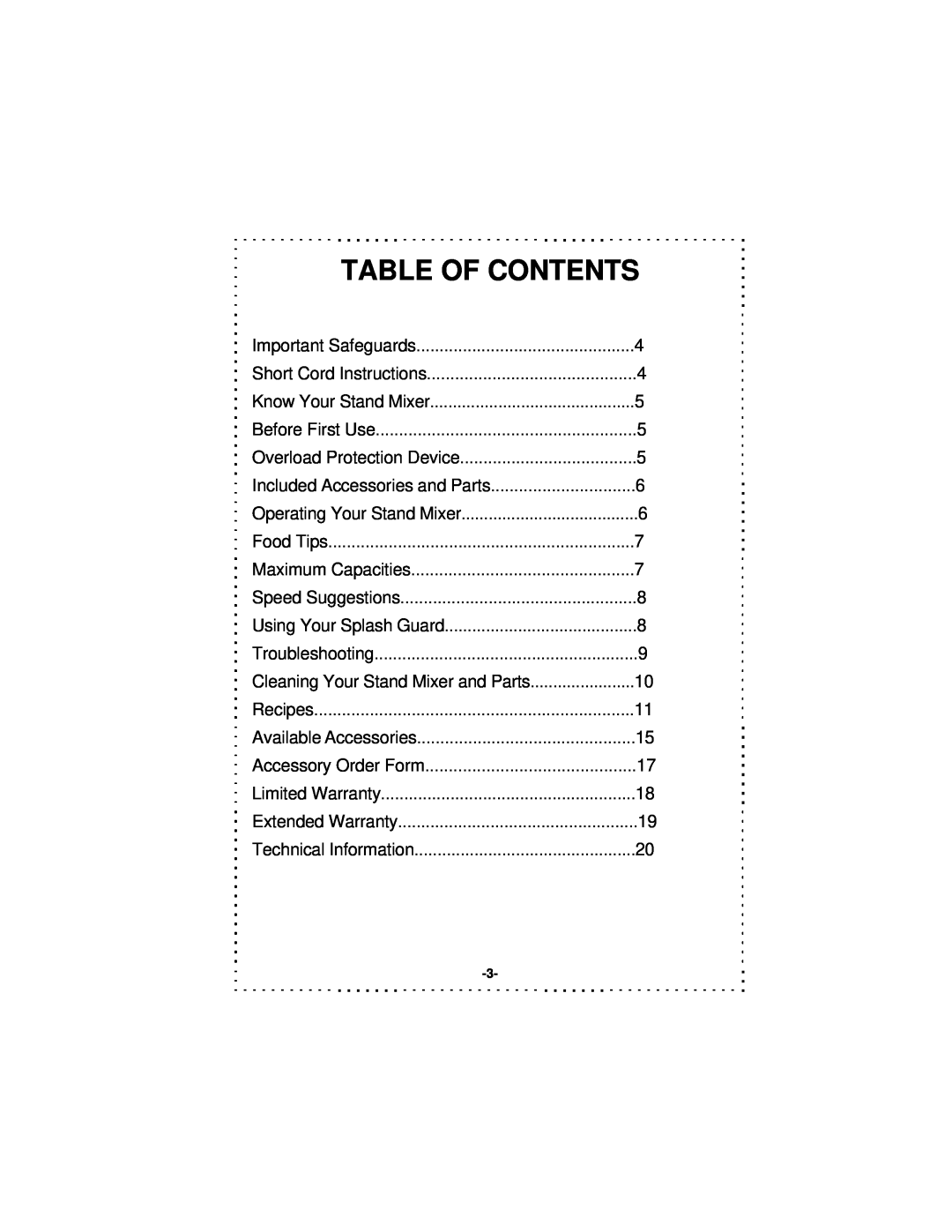 DeLonghi DSM5 - 7 Series instruction manual Table Of Contents 