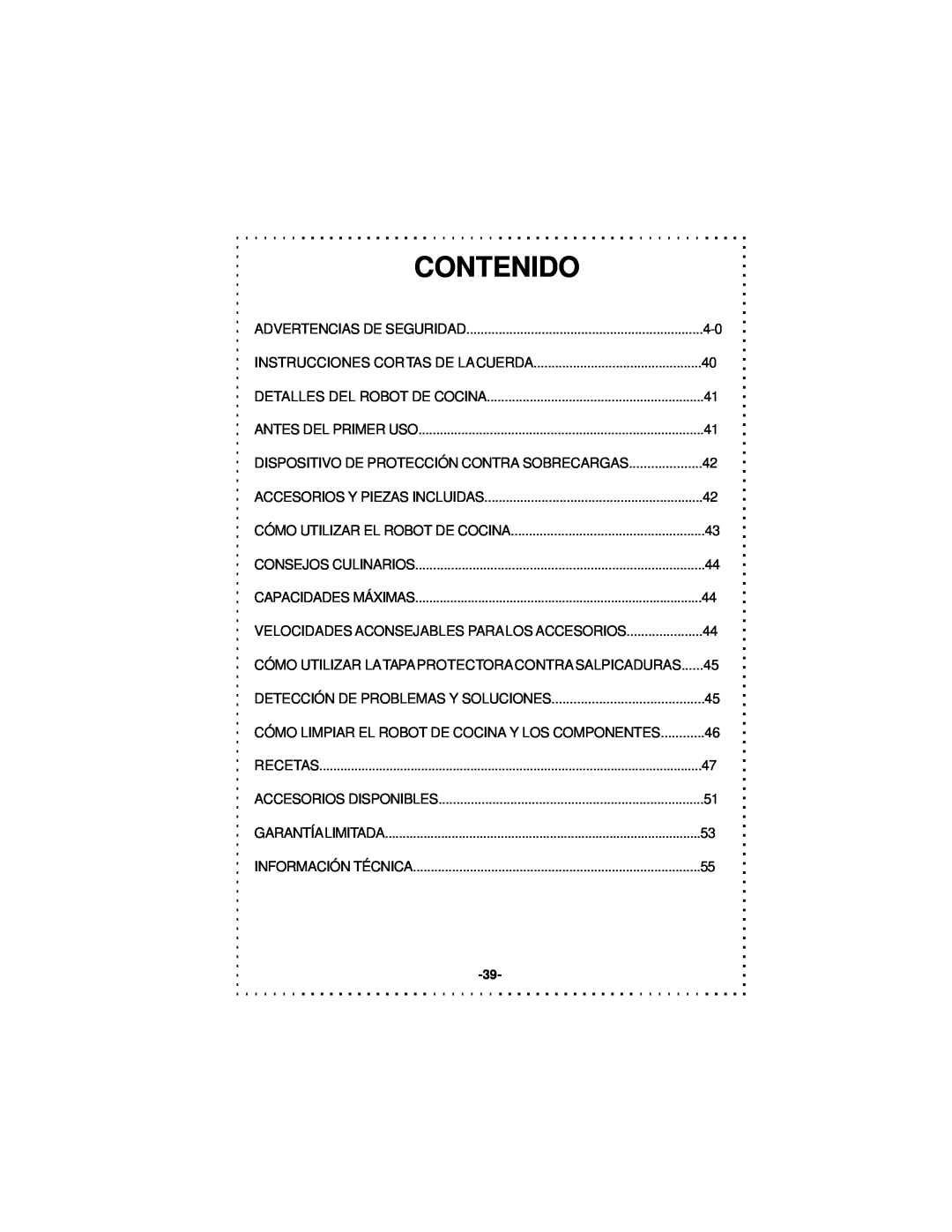 DeLonghi DSM5 - 7 Series instruction manual Contenido 
