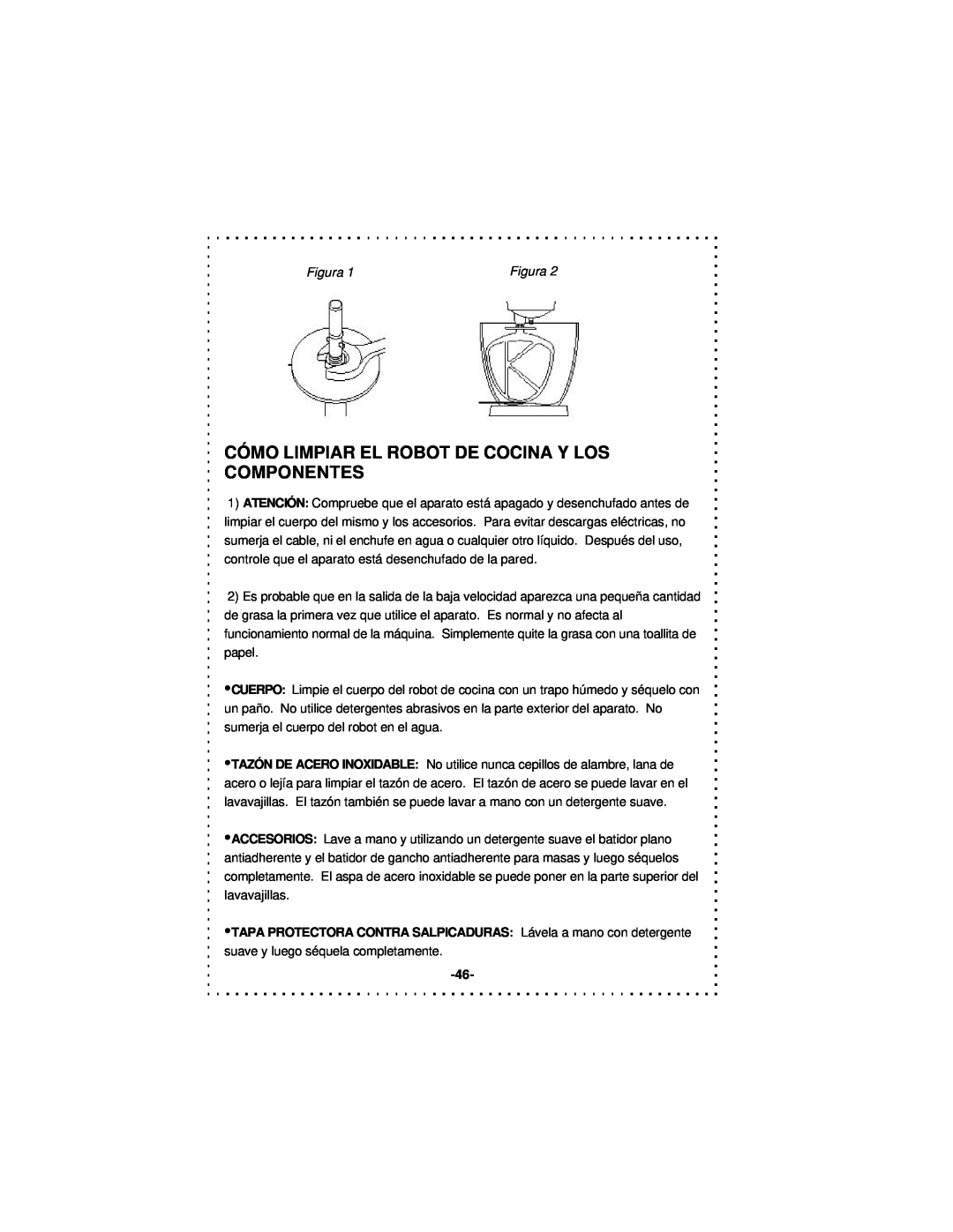 DeLonghi DSM5 - 7 Series instruction manual Cómo Limpiar El Robot De Cocina Y Los Componentes, Figura 