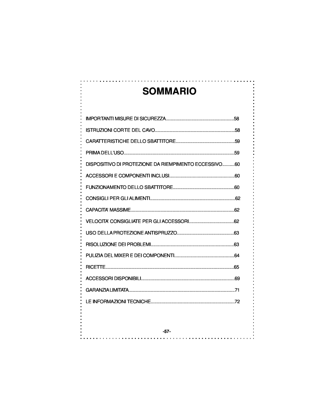 DeLonghi DSM5 - 7 Series instruction manual Sommario 