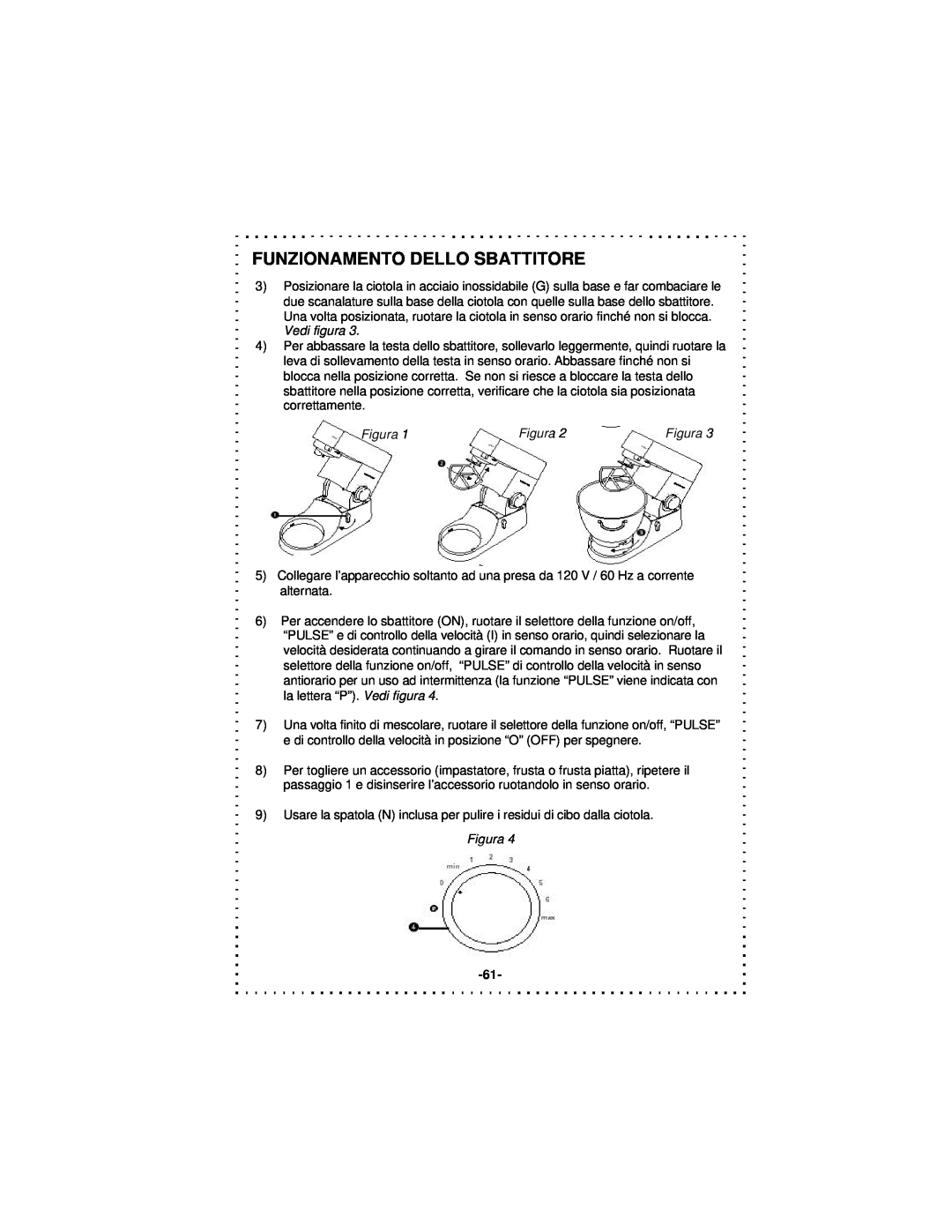 DeLonghi DSM5 - 7 Series instruction manual Funzionamento Dello Sbattitore, Figura 