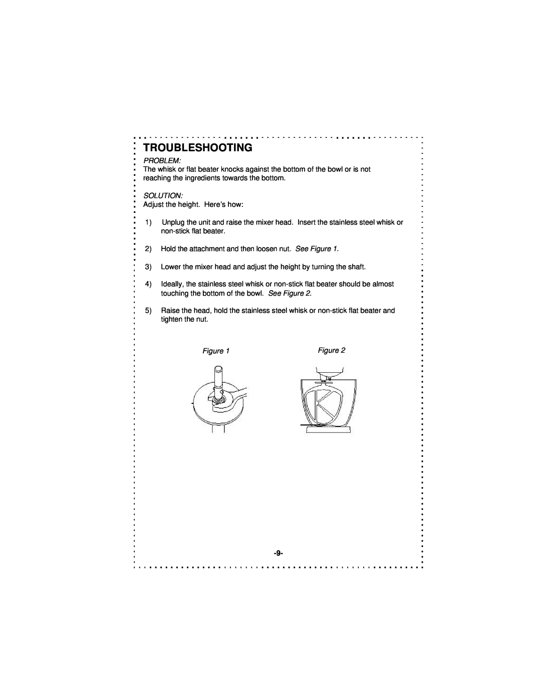 DeLonghi DSM5 - 7 Series instruction manual Troubleshooting, Problem, Solution, Figure 