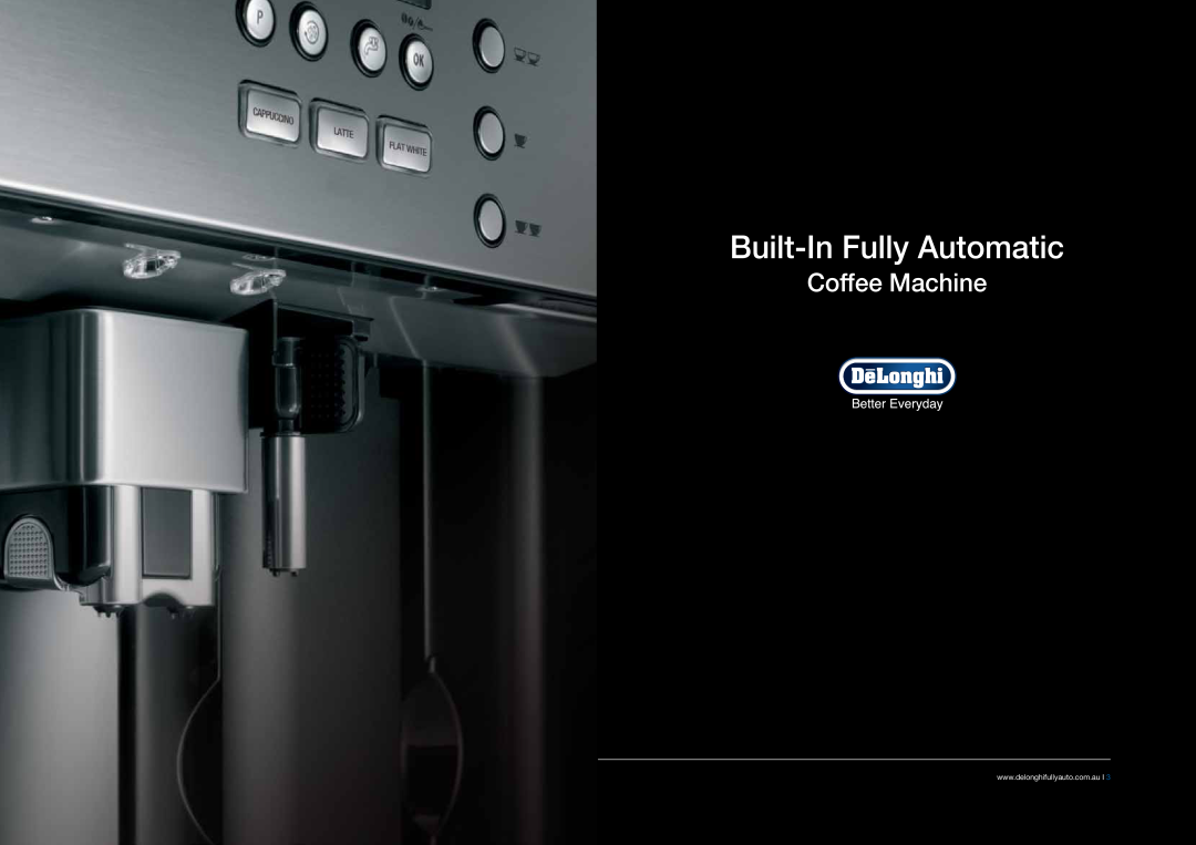 DeLonghi manual Built-InFully Automatic, Coffee Machine, EABI6600 PRIMADONNA BUILT-IN 