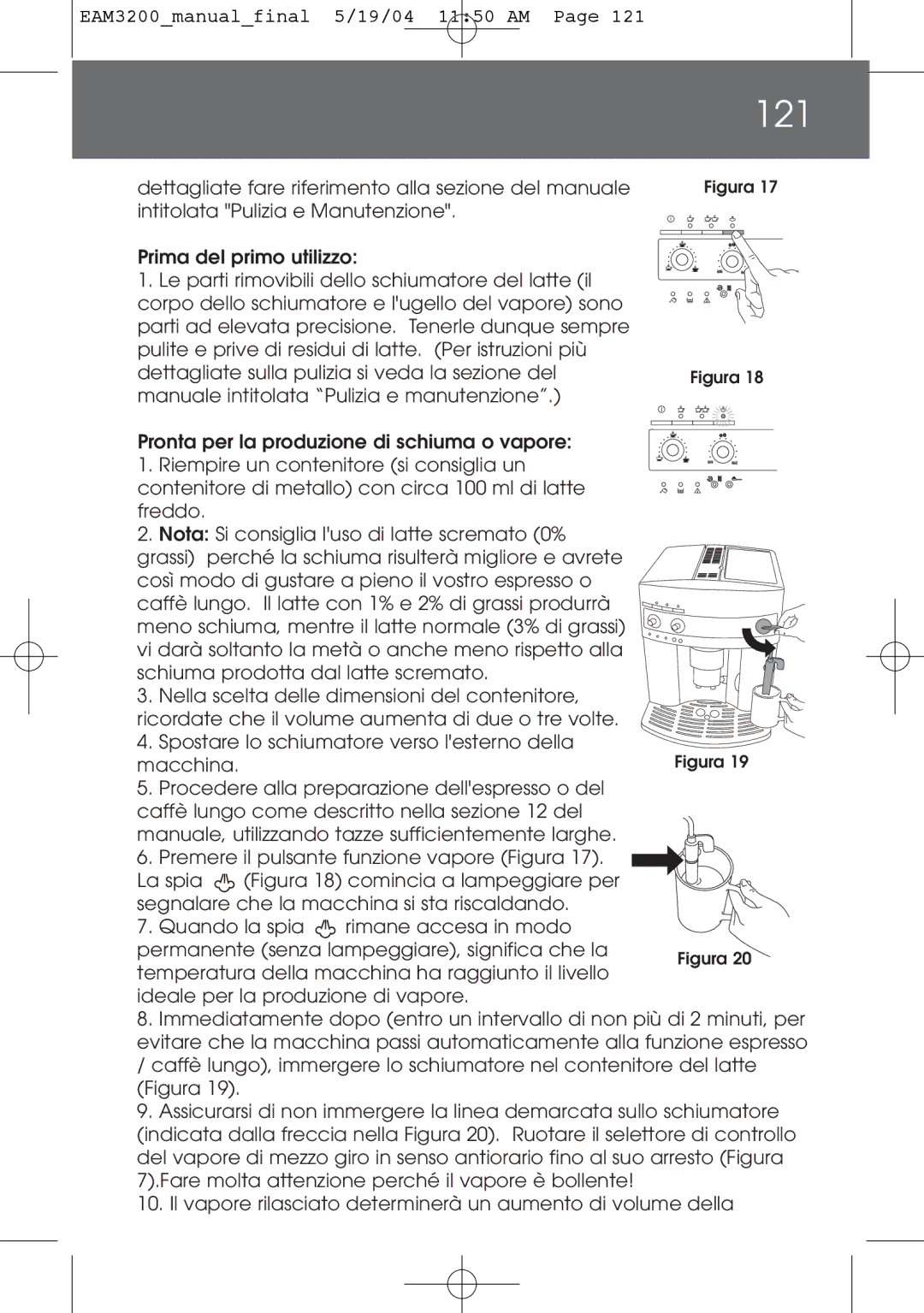 DeLonghi EAM3200 instruction manual 121 