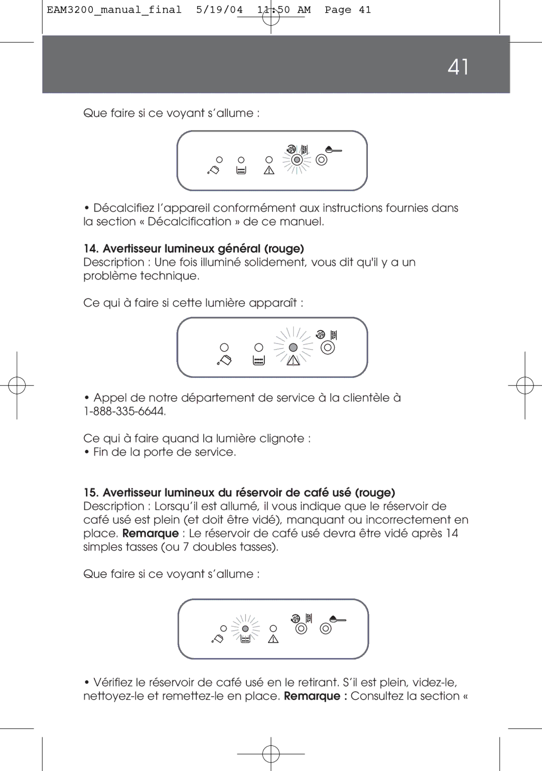 DeLonghi instruction manual EAM3200manualfinal 5/19/04 1150 AM 