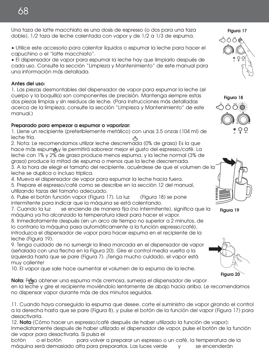 DeLonghi EAM4000 Series instruction manual Figura 18 se pone, Intermitente para indicar que la máquina se está calentando 