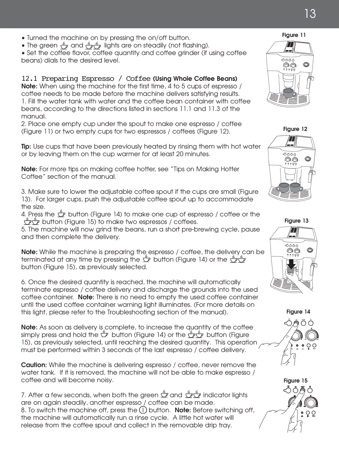 DeLonghi EAM4000 instruction manual 