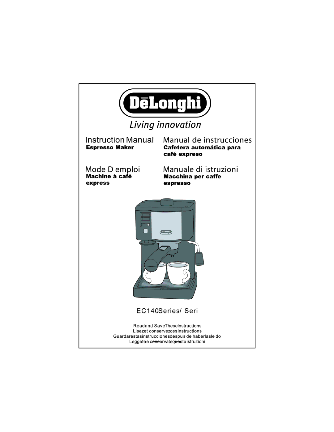 DeLonghi EC 140 Series manual 