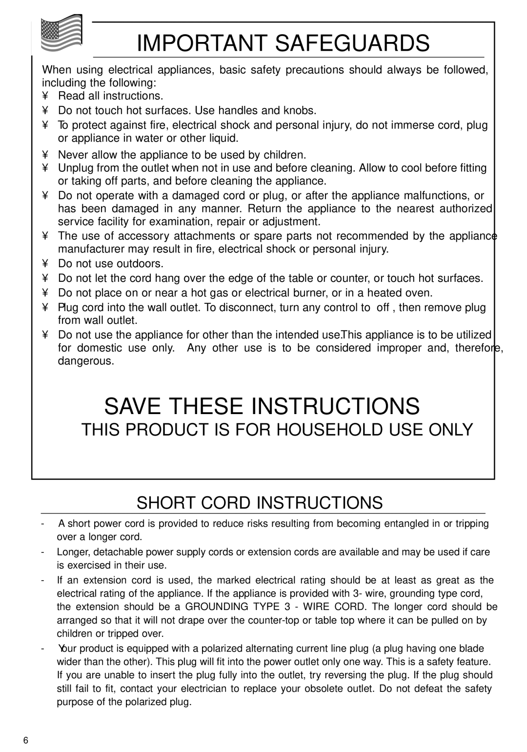 DeLonghi EC-702, EC-701 manual Important Safeguards 