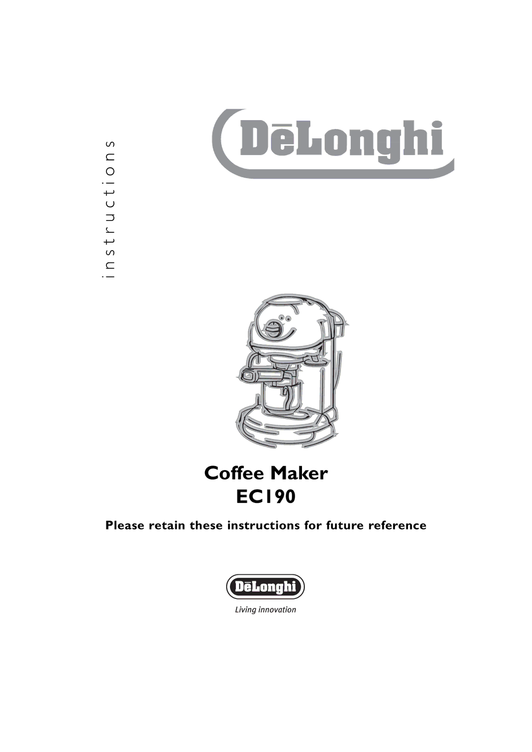 DeLonghi manual Coffee Maker EC190 