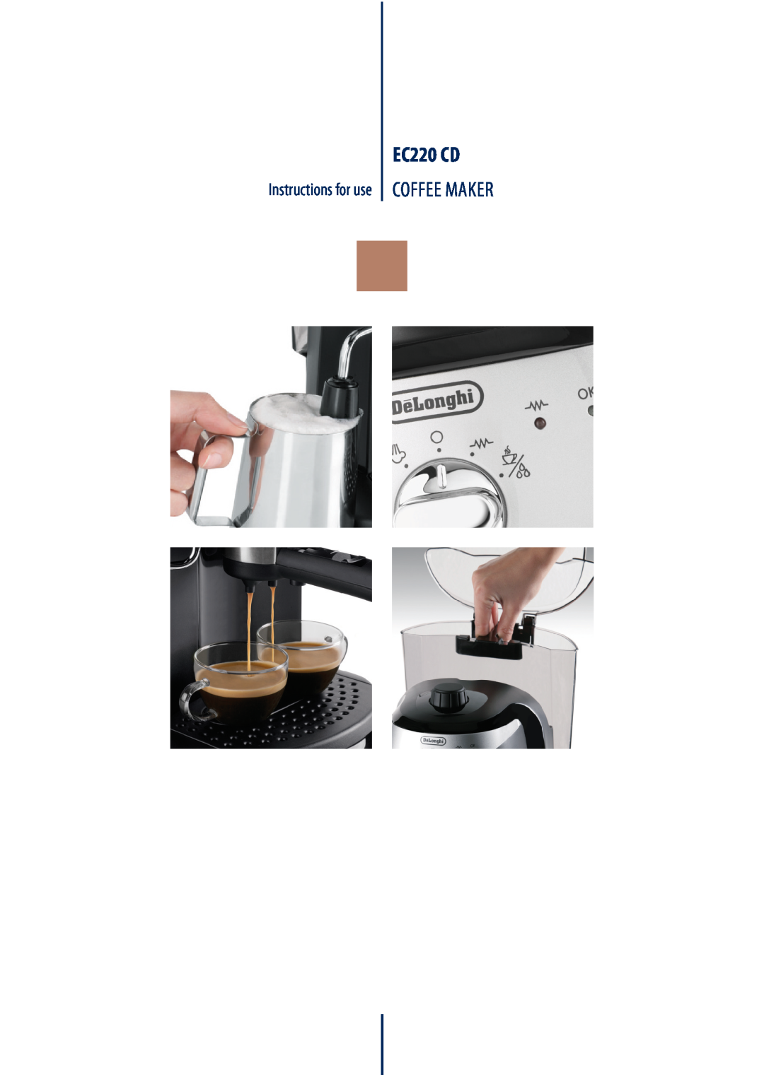 DeLonghi EC220 CD manual coffee maker 