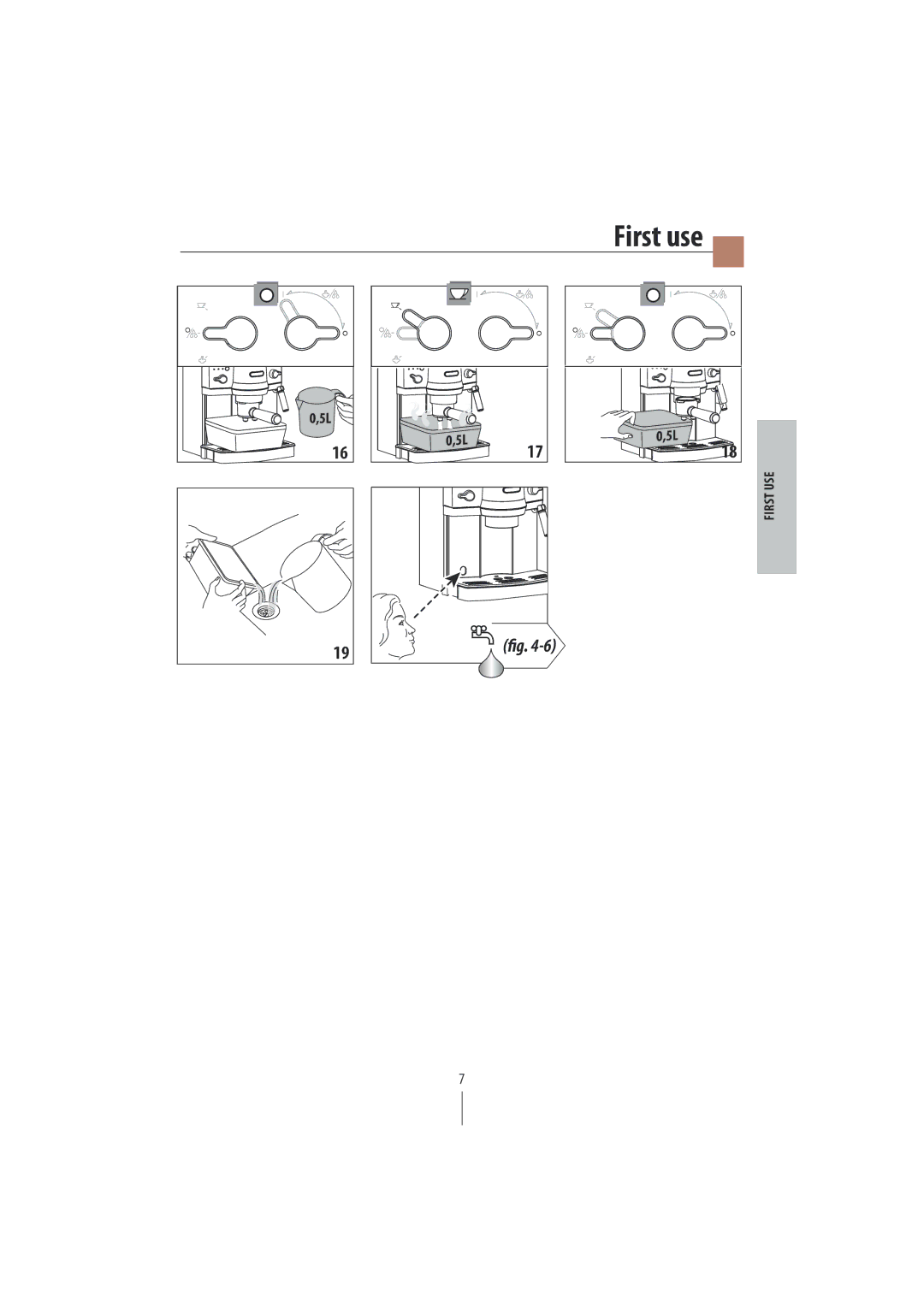 DeLonghi EC820 manual First USE 