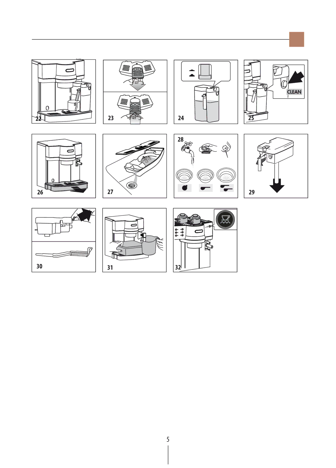 DeLonghi EC860 manual Clean 