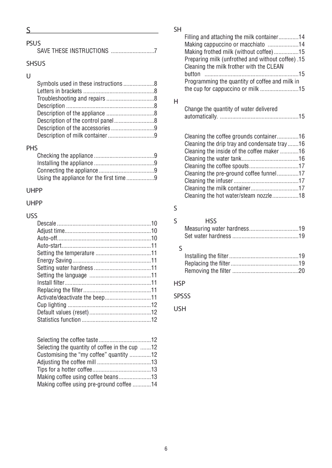 DeLonghi ECAM23450 SL manual Contents 