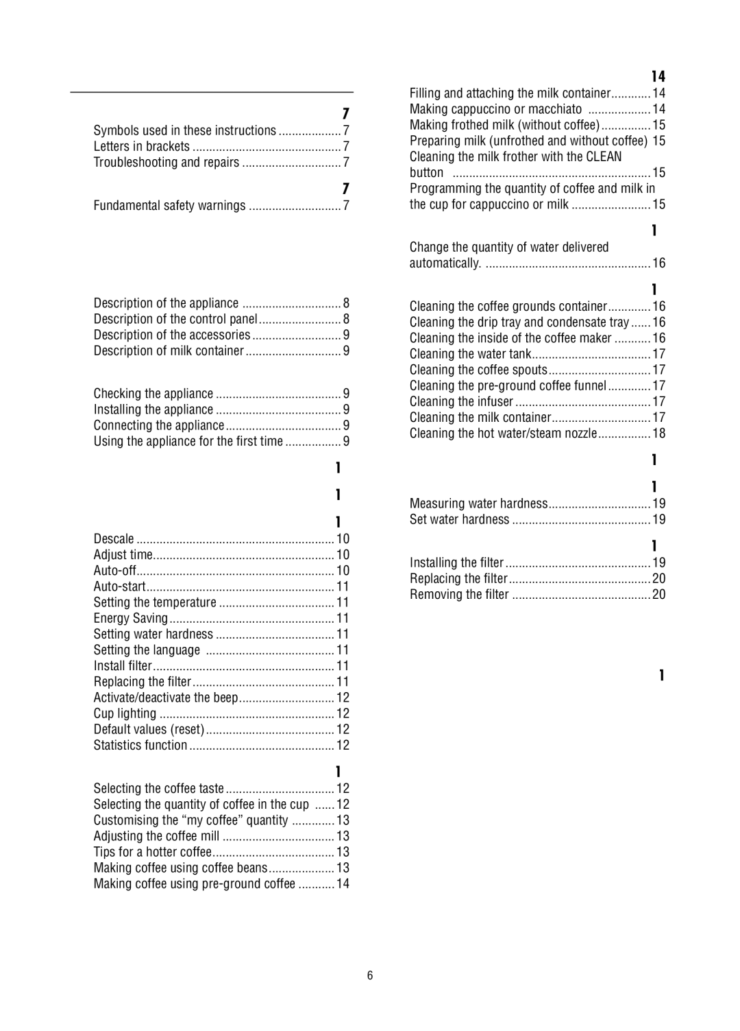 DeLonghi ECAM23.450 manual Contents 