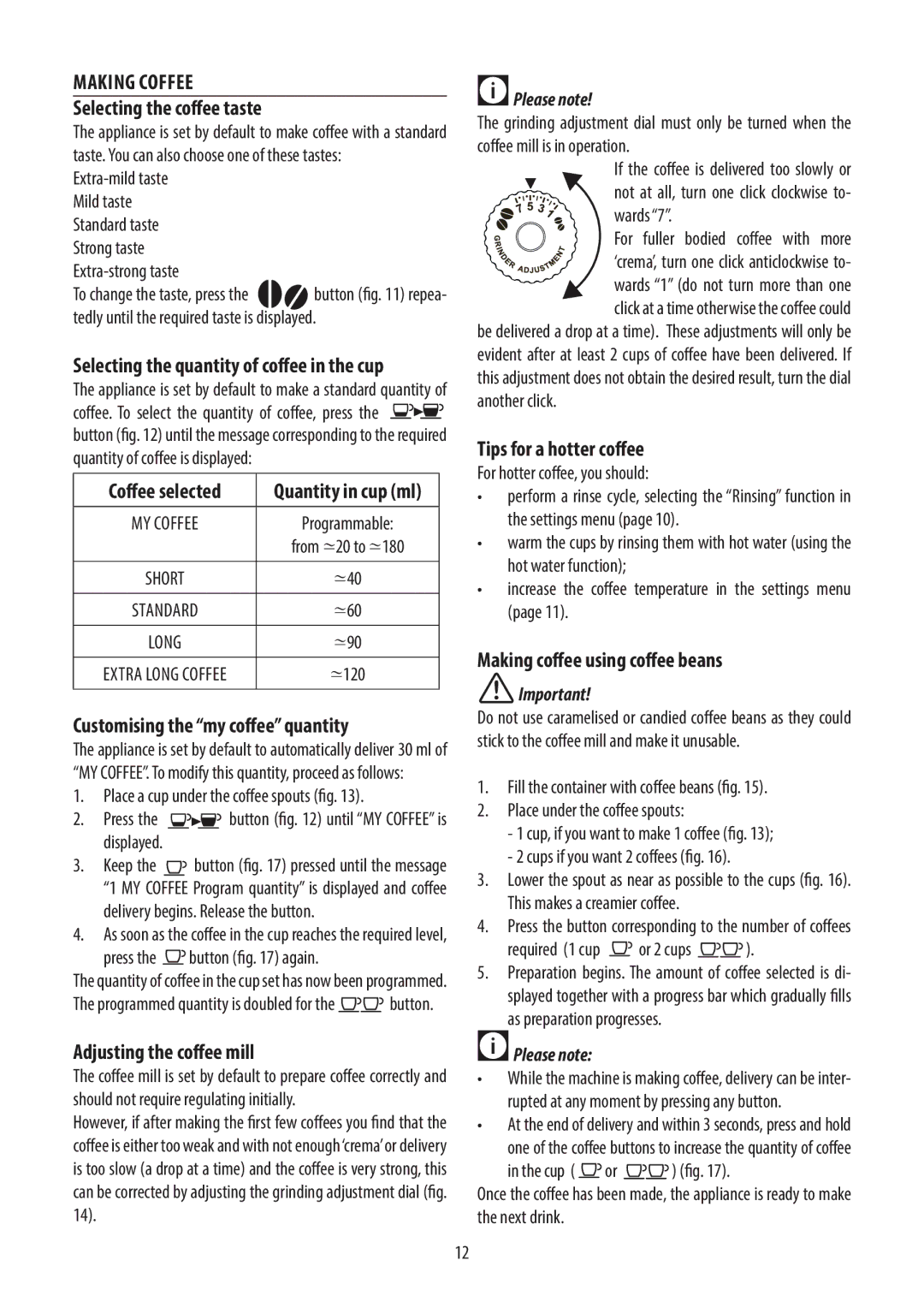 DeLonghi ECAM45.760 manual Making Coffee 