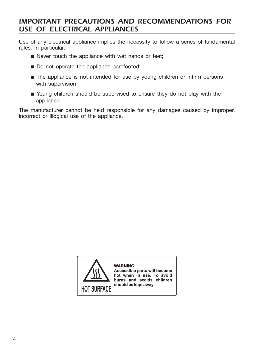 DeLonghi EMFPS 60 B manual 