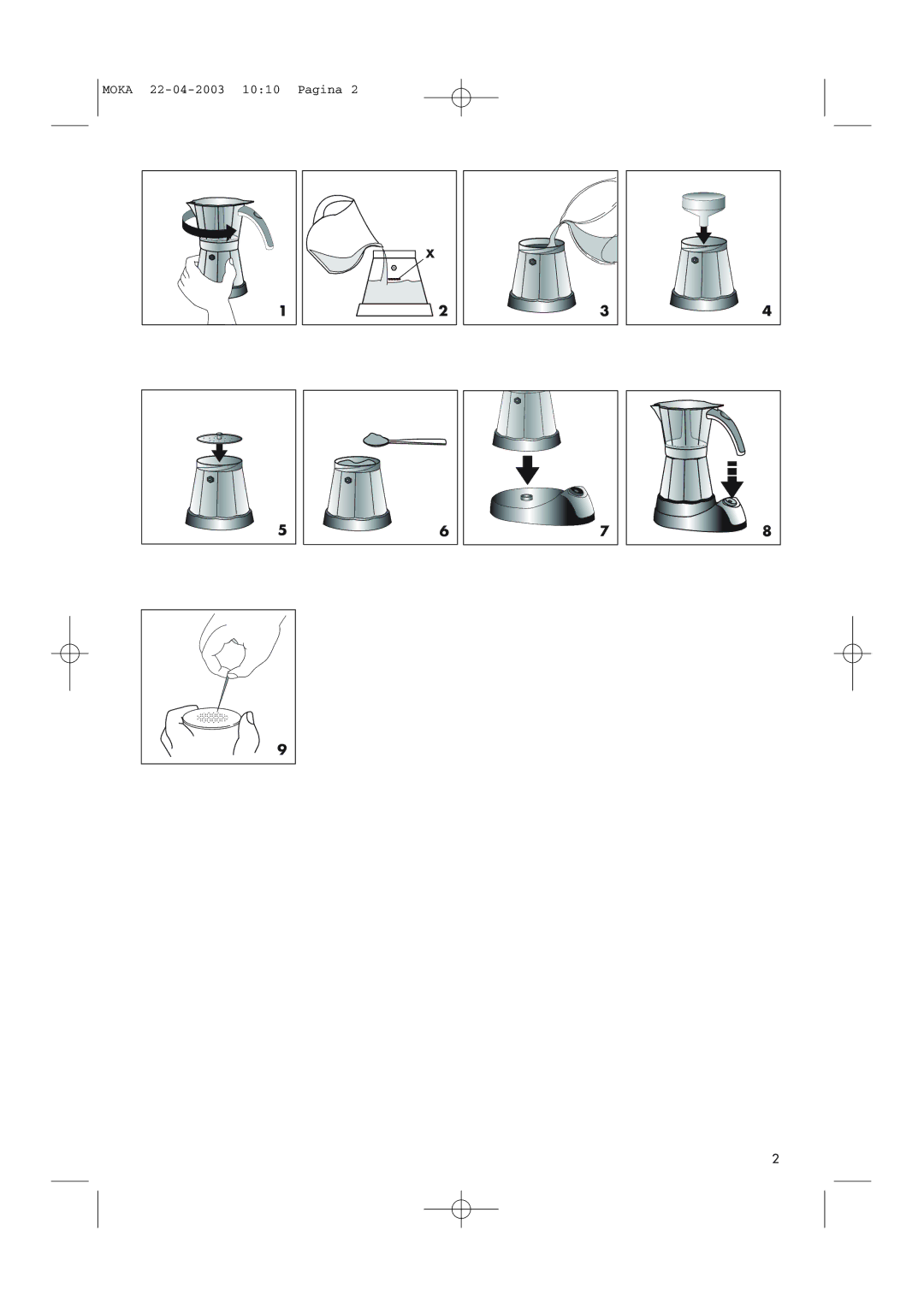 DeLonghi EMK6 manual Moka 22-04-2003 1010 Pagina 