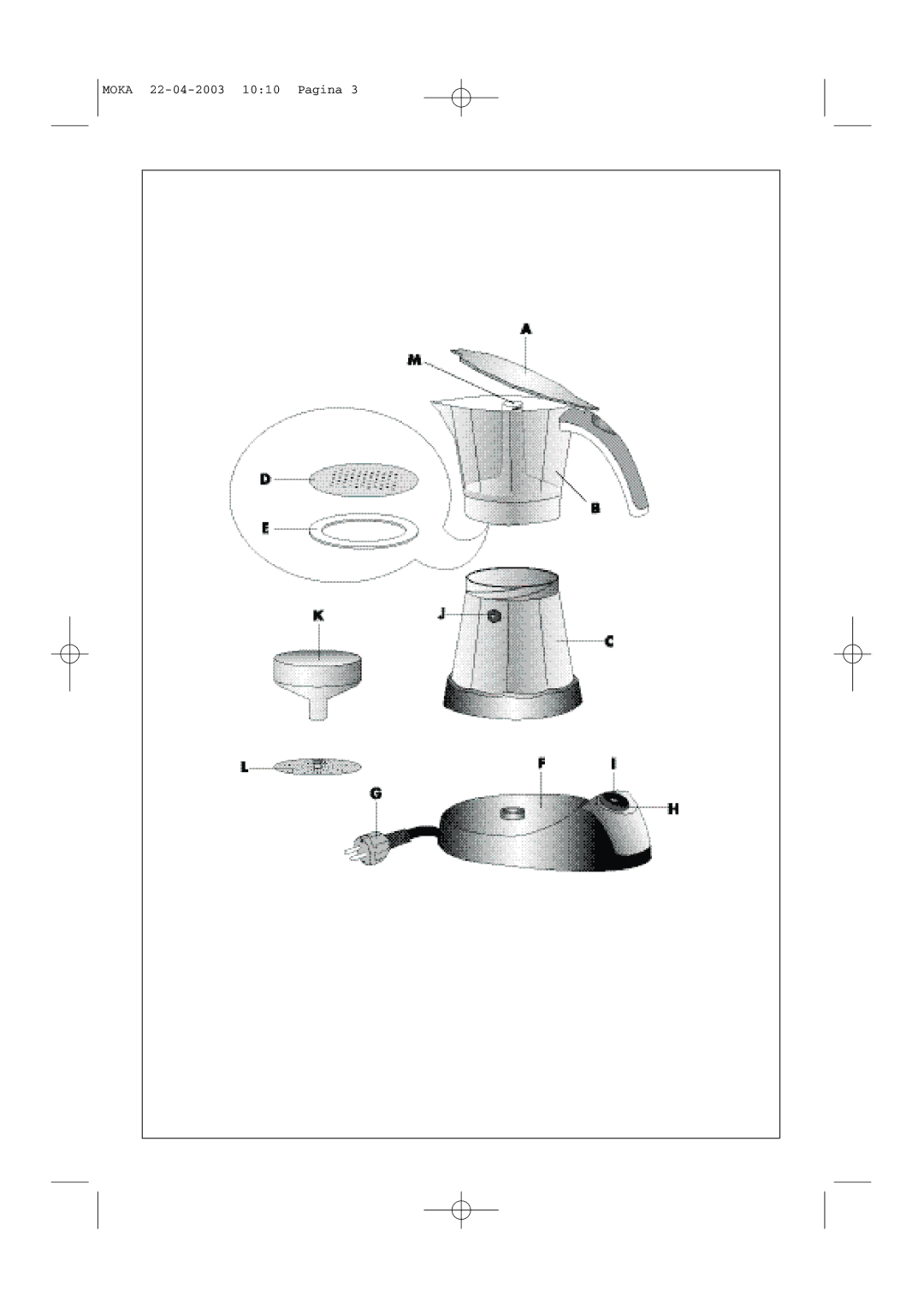 DeLonghi EMK6 manual Moka 22-04-2003 1010 Pagina 