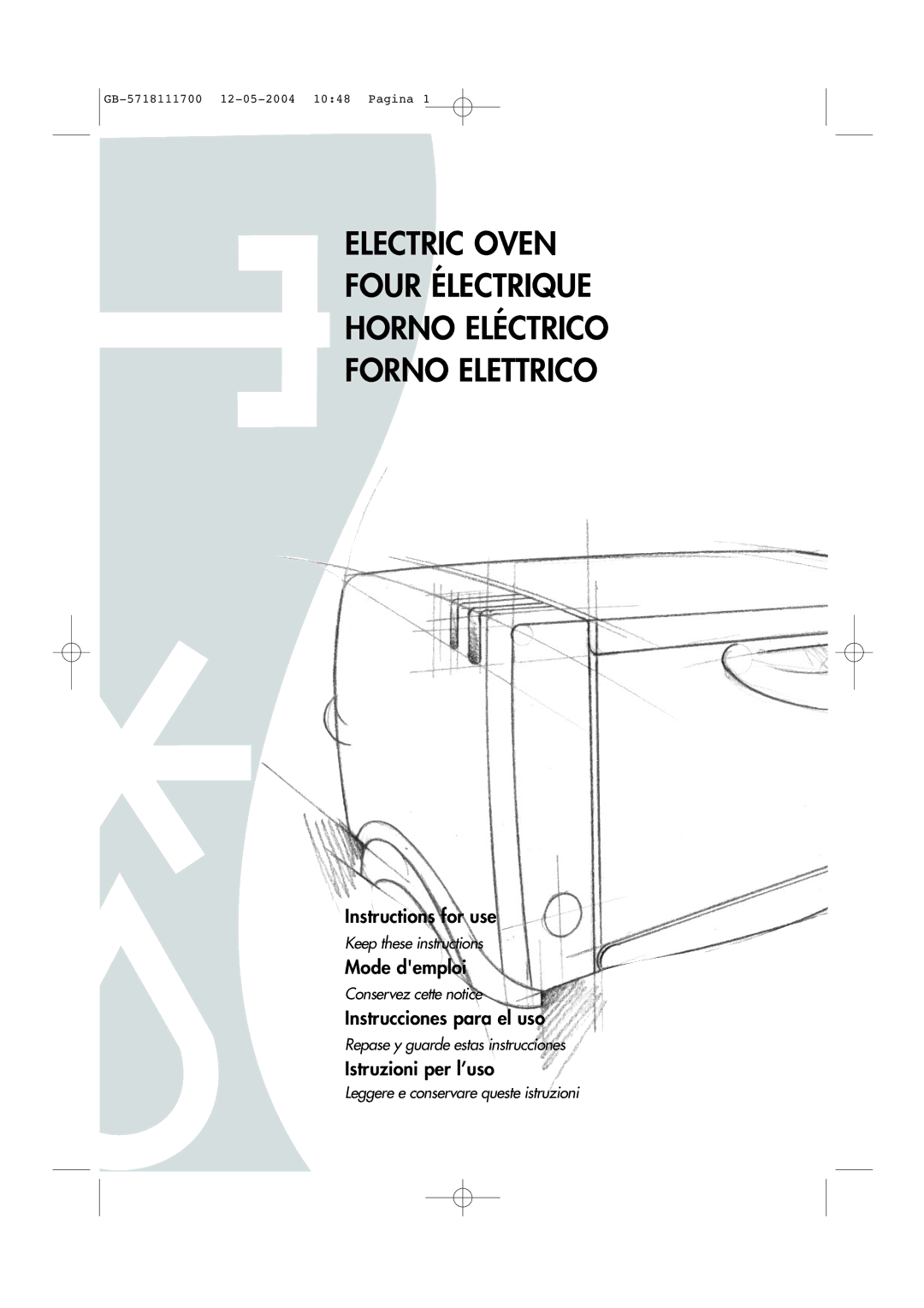 DeLonghi EO1200 Series manual Instructions for use 