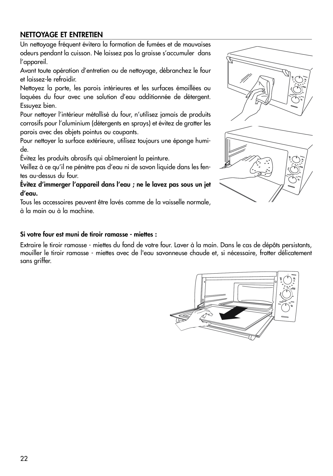 DeLonghi EO1270 B manual Nettoyage Et Entretien 