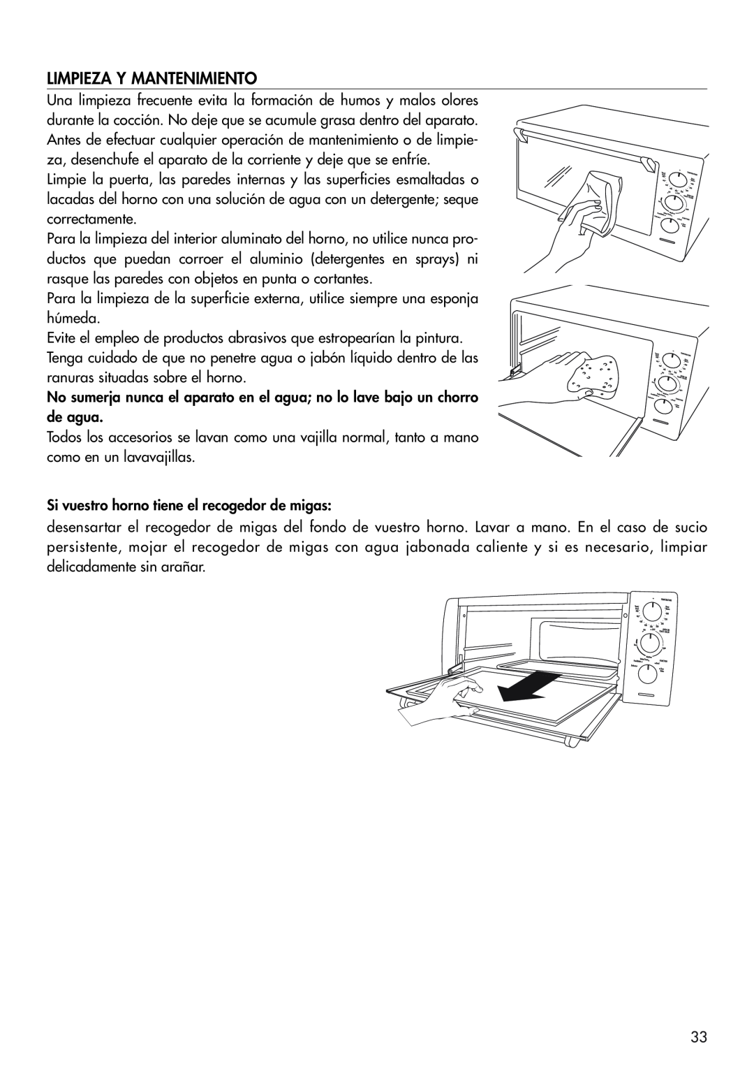 DeLonghi EO1270 B manual Limpieza Y Mantenimiento 