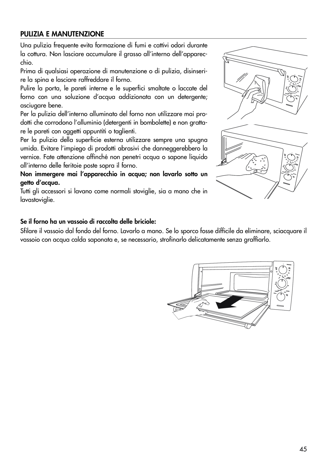 DeLonghi EO1270 B manual Pulizia E Manutenzione 