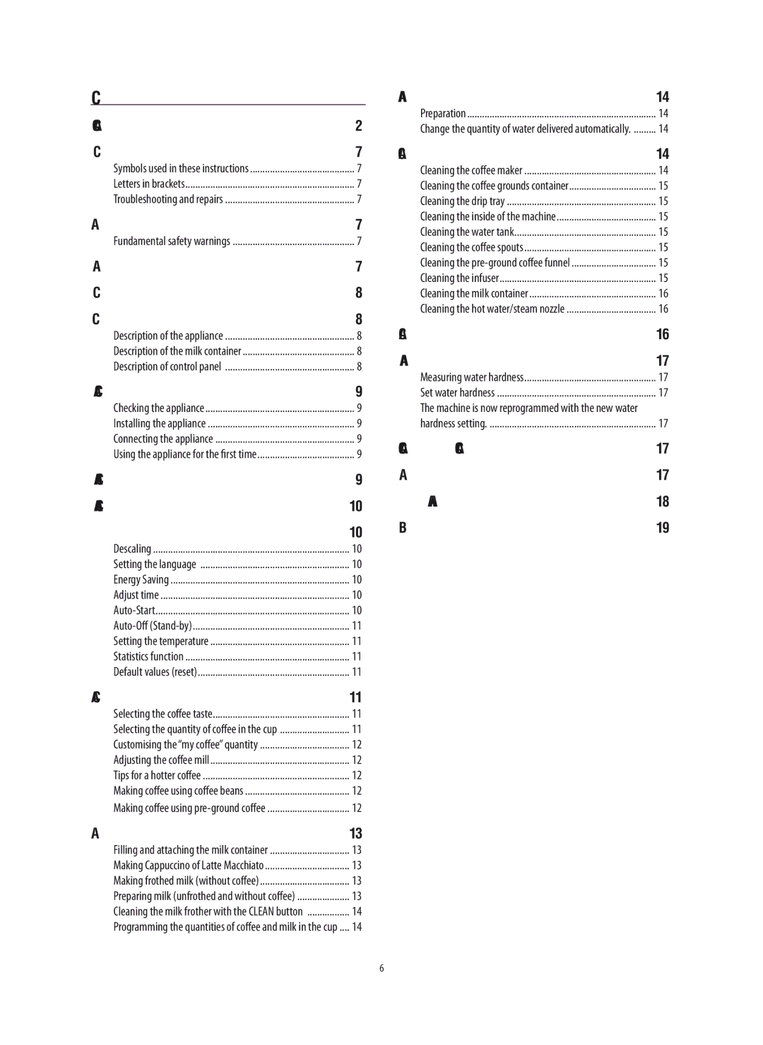 DeLonghi ESAM04.350 manual Contents 