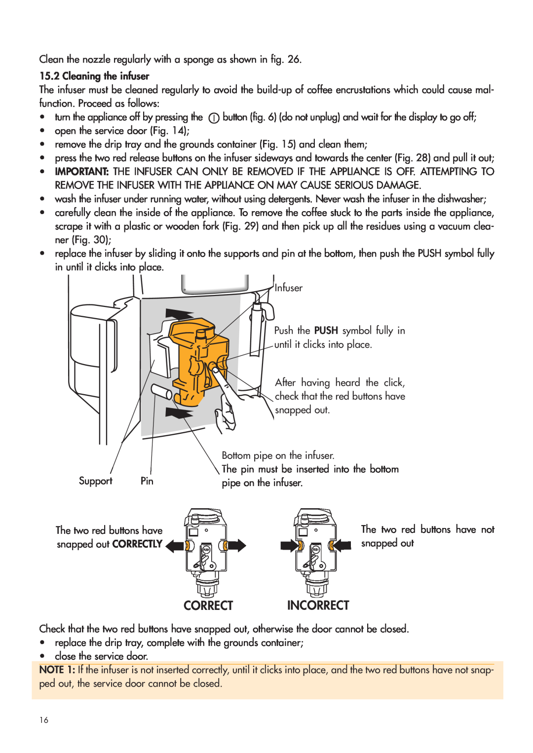 DeLonghi ESAM3500 manual Correct Incorrect 