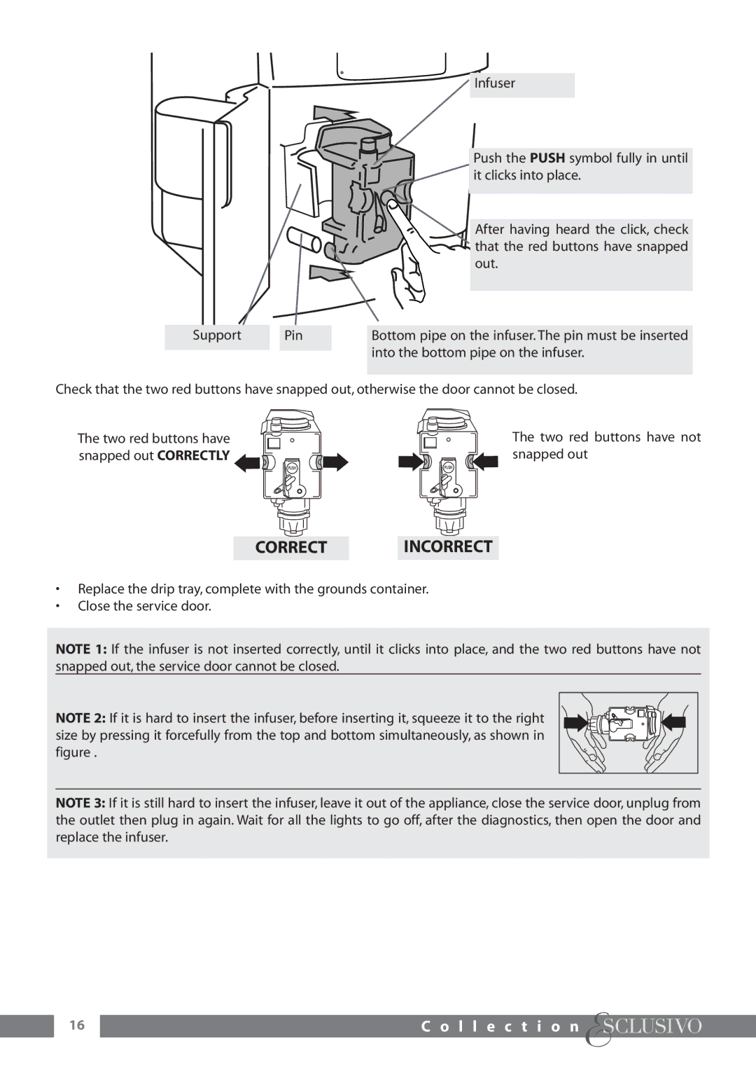 DeLonghi ESAM6600 manual Correct Incorrect 