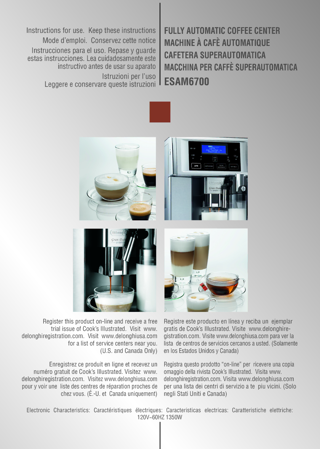 DeLonghi ESAM6700 manual 