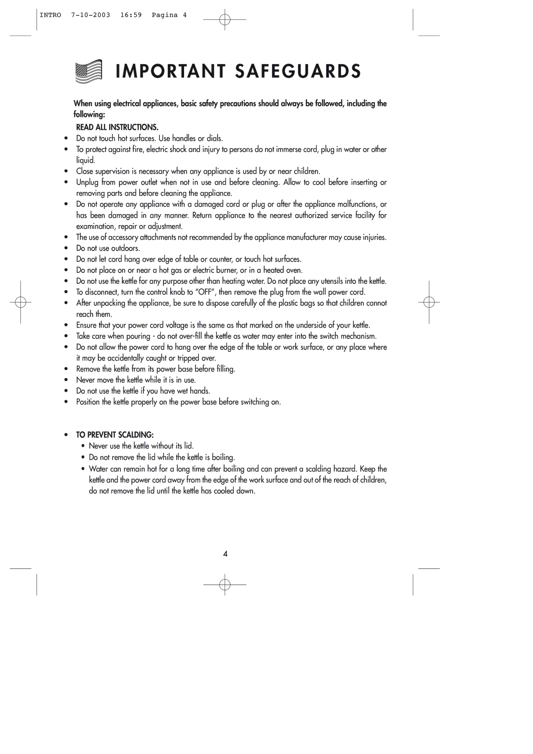 DeLonghi KBM 1511 manual Important Safeguards 