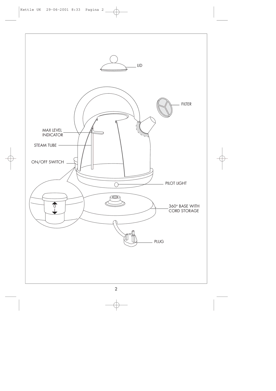 DeLonghi manual Kettle UK 29-06-2001 833 Pagina 