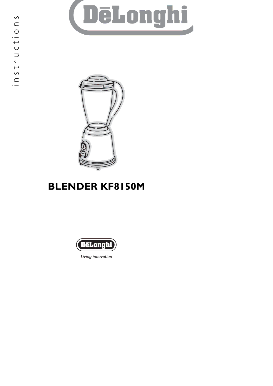 DeLonghi manual Blender KF8150M 