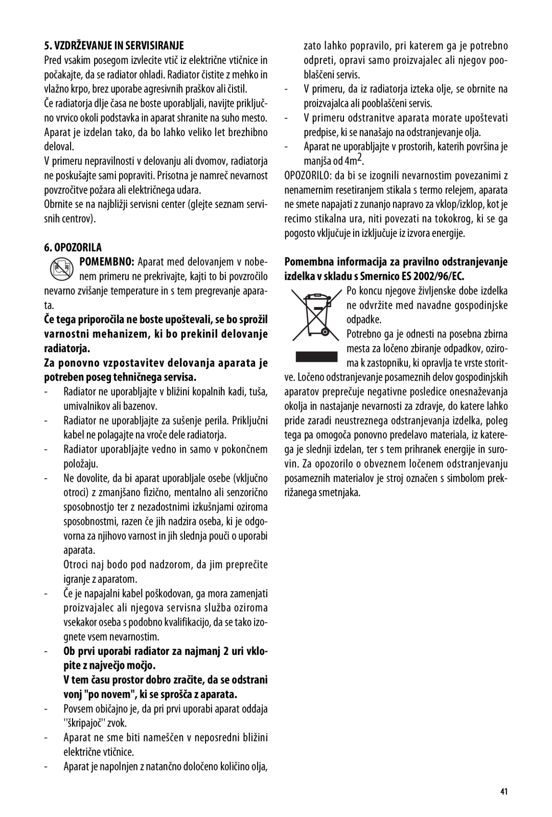 DeLonghi ME 10 manual Vzdrževanje In Servisiranje, Opozorila 