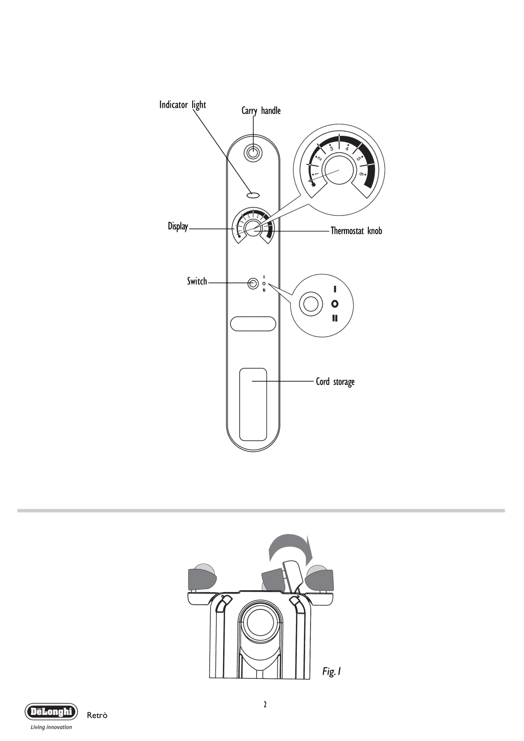 DeLonghi MTR2000 manual Display 