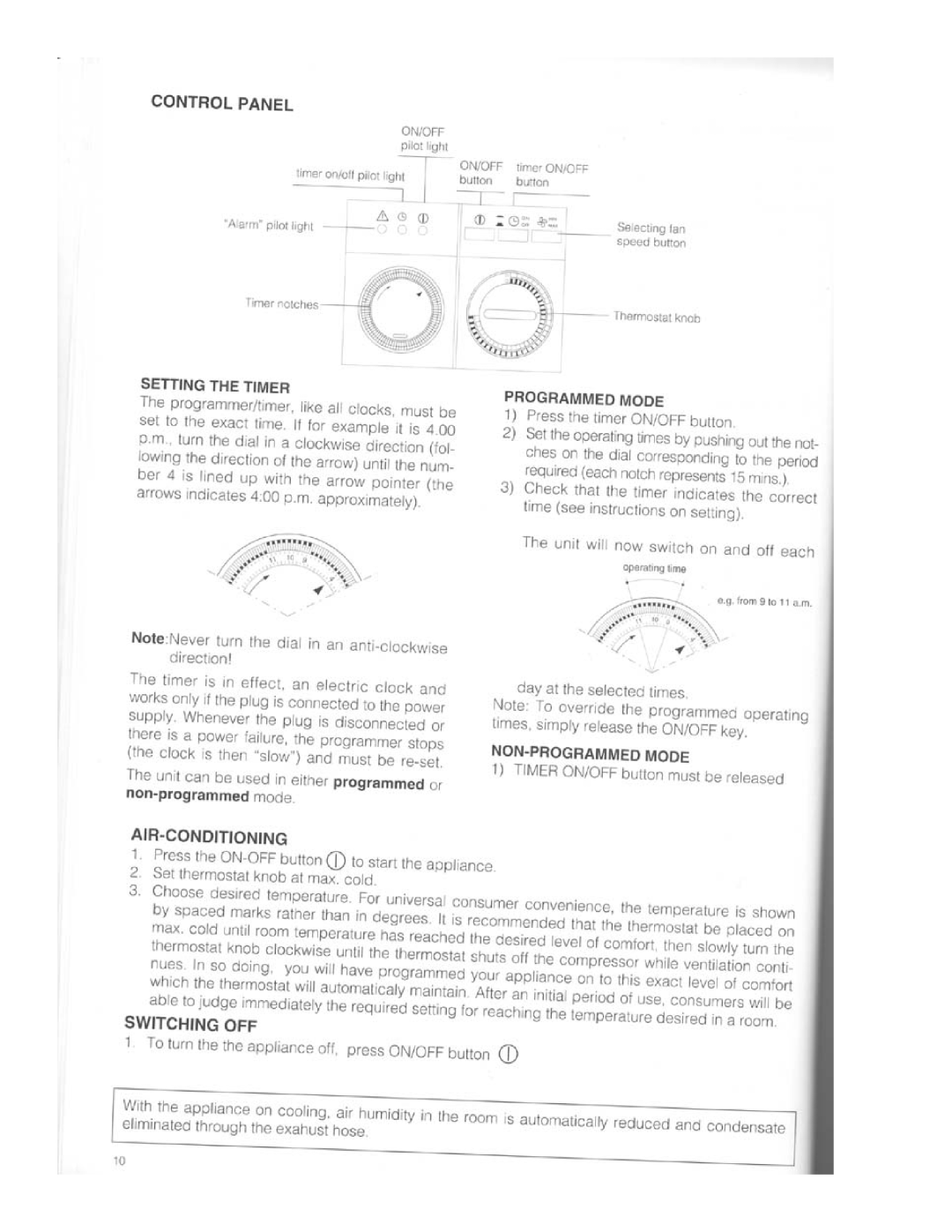 DeLonghi PAC 02 manual 