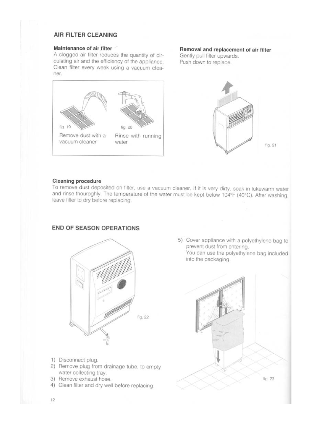 DeLonghi PAC 02 manual 