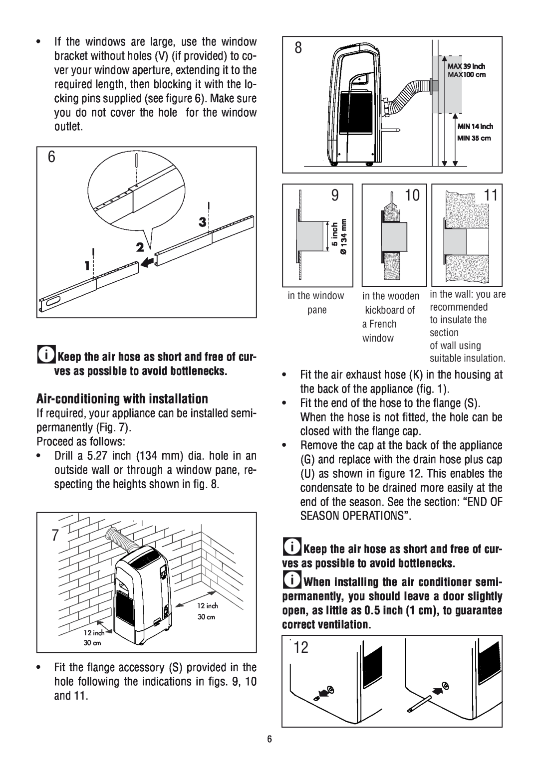 DeLonghi PAC WE 110 Air-conditioningwith installation, Proceed as follows, Remove the cap at the back of the appliance 