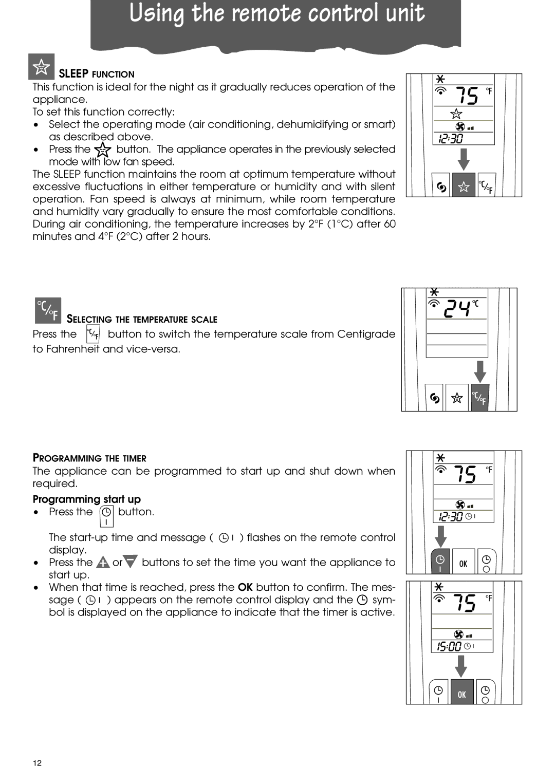 DeLonghi PACA110-A120E specifications Sleep Function 