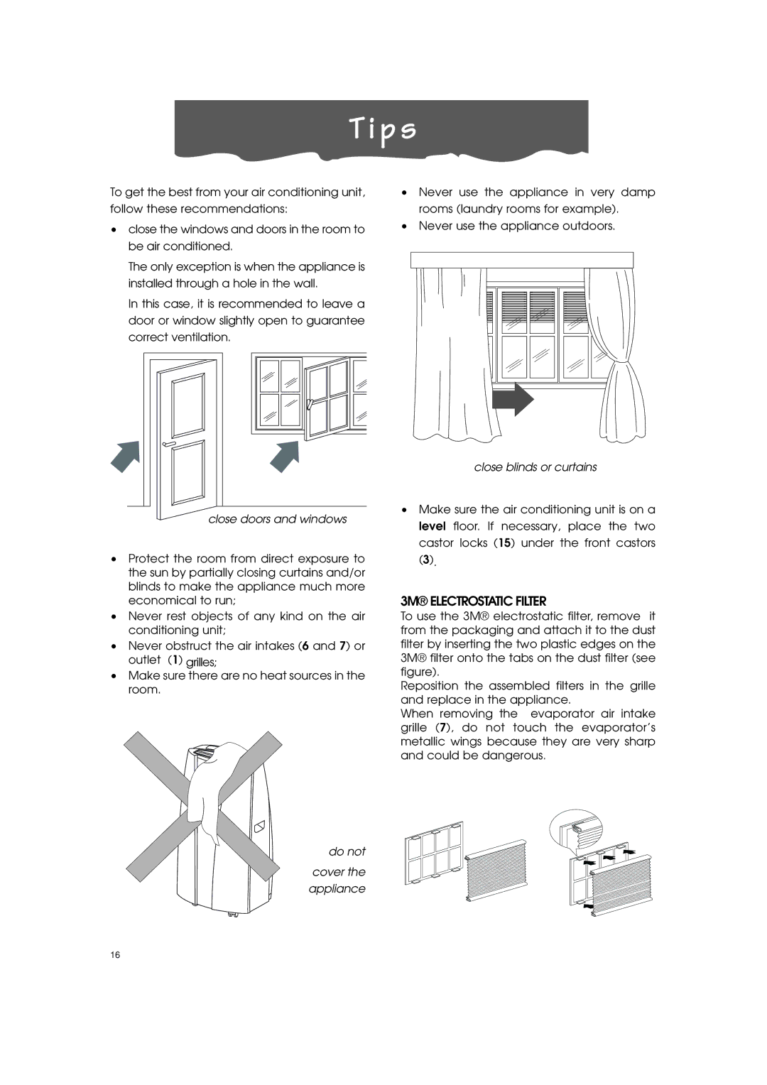 DeLonghi PACT100P, PACT110P specifications P s, 3M Electrostatic Filter 