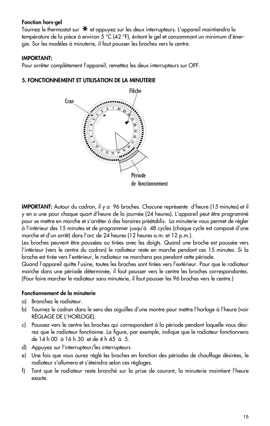 DeLonghi TRN0812T manual Fonctionnement ET Utilisation DE LA Minuterie, Réglage DE L’HORLOGE 