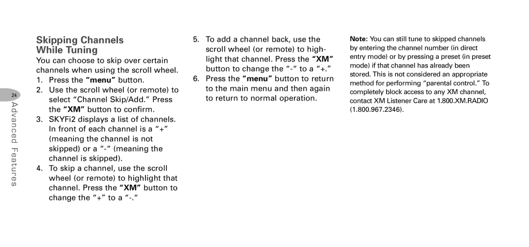 Delphi DPSS-04-E-064 manual Skipping Channels While Tuning 