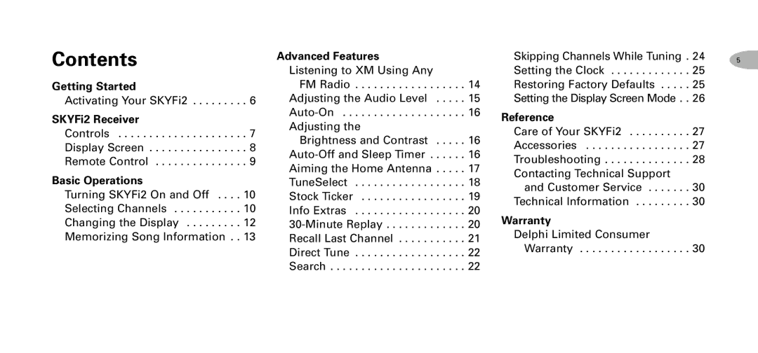 Delphi DPSS-04-E-064 manual Contents 