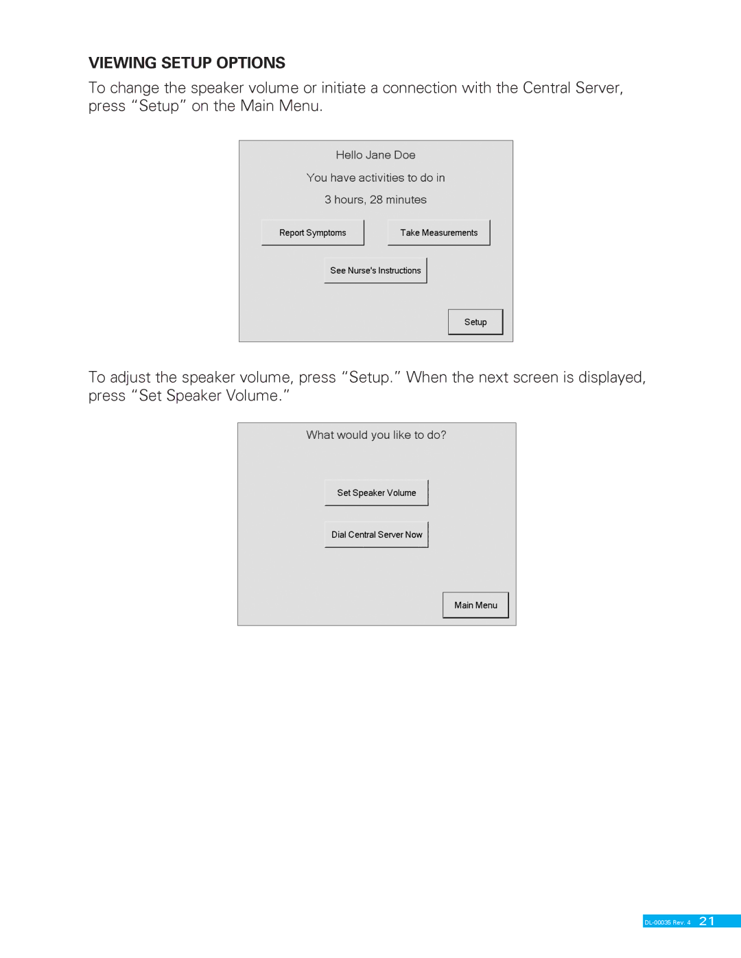 Delphi II DL-00035 manual Viewing Setup Options 